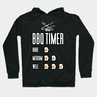 BBQ Timer - Mens Barbecue Beer Grilling Hoodie